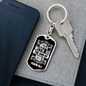 The God Of Jacob Psalm 46:7 White Keychain Stainless Steel or 18k Gold Dog Tag Keyring-Express Your Love Gifts