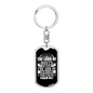 The God Our Fortress Psalm 46:7 Keychain Stainless Steel or 18k Gold Dog Tag Keyring-Express Your Love Gifts