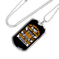 The God We Believe Christian Necklace Stainless Steel or 18k Gold Dog Tag 24" Chain-Express Your Love Gifts
