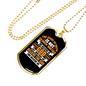 The God We Believe Christian Necklace Stainless Steel or 18k Gold Dog Tag 24" Chain-Express Your Love Gifts