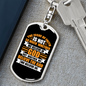 The God We Believe Keychain Stainless Steel or 18k Gold Dog Tag Keyring-Express Your Love Gifts