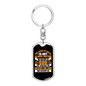 The God We Believe Keychain Stainless Steel or 18k Gold Dog Tag Keyring-Express Your Love Gifts