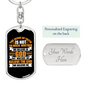 The God We Believe Keychain Stainless Steel or 18k Gold Dog Tag Keyring-Express Your Love Gifts