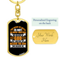 The God We Believe Keychain Stainless Steel or 18k Gold Dog Tag Keyring-Express Your Love Gifts