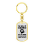 The Grace Of God Keychain Stainless Steel or 18k Gold Dog Tag Keyring-Express Your Love Gifts