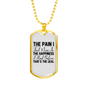 The Happiness I Had Christian Necklace Stainless Steel or 18k Gold Dog Tag 24" Chain-Express Your Love Gifts