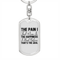 The Happiness I Had Keychain Stainless Steel or 18k Gold Dog Tag Keyring-Express Your Love Gifts