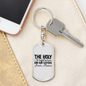 The Holy Scriptures Keychain Stainless Steel or 18k Gold Dog Tag Keyring-Express Your Love Gifts