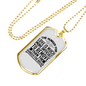The Hunger For Love Christian Necklace Stainless Steel or 18k Gold Dog Tag 24" Chain-Express Your Love Gifts