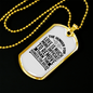 The Hunger For Love Christian Necklace Stainless Steel or 18k Gold Dog Tag 24" Chain-Express Your Love Gifts