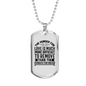 The Hunger For Love Christian Necklace Stainless Steel or 18k Gold Dog Tag 24" Chain-Express Your Love Gifts