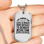 The Hunger For Love Christian Necklace Stainless Steel or 18k Gold Dog Tag 24" Chain-Express Your Love Gifts