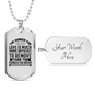 The Hunger For Love Christian Necklace Stainless Steel or 18k Gold Dog Tag 24" Chain-Express Your Love Gifts
