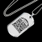 The Hunger For Love Christian Necklace Stainless Steel or 18k Gold Dog Tag 24" Chain-Express Your Love Gifts