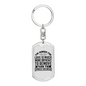 The Hunger For Love Keychain Stainless Steel or 18k Gold Dog Tag Keyring-Express Your Love Gifts