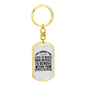 The Hunger For Love Keychain Stainless Steel or 18k Gold Dog Tag Keyring-Express Your Love Gifts