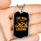 The Hunting Legend Myth Necklace Stainless Steel or 18k Gold Dog Tag 24" Chain-Express Your Love Gifts