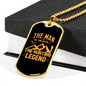 The Hunting Legend Myth Necklace Stainless Steel or 18k Gold Dog Tag 24" Chain-Express Your Love Gifts