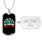 The Hunting Legend Necklace Stainless Steel or 18k Gold Dog Tag 24" Chain-Express Your Love Gifts