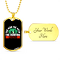 The Hunting Legend Necklace Stainless Steel or 18k Gold Dog Tag 24" Chain-Express Your Love Gifts
