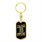 The Hype Crypto Keychain Stainless Steel or 18k Gold Dog Tag Keyring-Express Your Love Gifts
