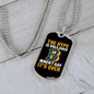 The Hype Crypto Necklace Stainless Steel or 18k Gold Dog Tag 24" Chain-Express Your Love Gifts