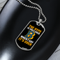 The Hype Crypto Necklace Stainless Steel or 18k Gold Dog Tag 24" Chain-Express Your Love Gifts