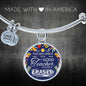 The Influence Of A Great Teacher Circle Pendant Bangle Stainless Steel or 18k Gold 18-22"-Express Your Love Gifts