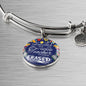 The Influence Of A Great Teacher Circle Pendant Bangle Stainless Steel or 18k Gold 18-22"-Express Your Love Gifts