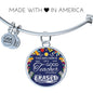 The Influence Of A Great Teacher Circle Pendant Bangle Stainless Steel or 18k Gold 18-22"-Express Your Love Gifts