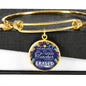 The Influence Of A Great Teacher Circle Pendant Bangle Stainless Steel or 18k Gold 18-22"-Express Your Love Gifts