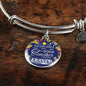 The Influence Of A Great Teacher Circle Pendant Bangle Stainless Steel or 18k Gold 18-22"-Express Your Love Gifts