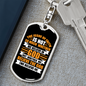 The Issue Of Faith Keychain Stainless Steel or 18k Gold Dog Tag Keyring-Express Your Love Gifts