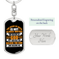 The Issue Of Faith Keychain Stainless Steel or 18k Gold Dog Tag Keyring-Express Your Love Gifts
