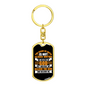 The Issue Of Faith Keychain Stainless Steel or 18k Gold Dog Tag Keyring-Express Your Love Gifts