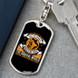 The Journey Would Never Be Easy Keychain Stainless Steel or 18k Gold Dog Tag Keyring-Express Your Love Gifts