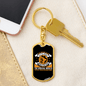 The Journey Would Never Be Easy Keychain Stainless Steel or 18k Gold Dog Tag Keyring-Express Your Love Gifts