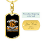 The Journey Would Never Be Easy Keychain Stainless Steel or 18k Gold Dog Tag Keyring-Express Your Love Gifts