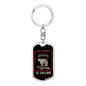 The Jungle Is Calling Hunter'S Keychain Gift Stainless Steel or 18k Gold Dog Tag Keyring-Express Your Love Gifts