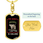 The Jungle Is Calling Hunter'S Keychain Gift Stainless Steel or 18k Gold Dog Tag Keyring-Express Your Love Gifts