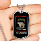 The Jungle Is Calling Hunting Necklace Stainless Steel or 18k Gold Dog Tag 24"-Express Your Love Gifts