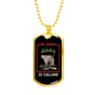 The Jungle Is Calling Hunting Necklace Stainless Steel or 18k Gold Dog Tag 24"-Express Your Love Gifts