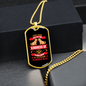 The Kindness of a Dog Pink Necklace Stainless Steel or 18k Gold Dog Tag 24" Chain-Express Your Love Gifts