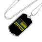 The Legend Has Retired Necklace Stainless Steel or 18k Gold Dog Tag 24"-Express Your Love Gifts