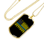 The Legend Has Retired Necklace Stainless Steel or 18k Gold Dog Tag 24"-Express Your Love Gifts