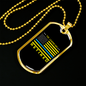 The Legend Has Retired Necklace Stainless Steel or 18k Gold Dog Tag 24"-Express Your Love Gifts