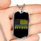 The Legend Has Retired Necklace Stainless Steel or 18k Gold Dog Tag 24"-Express Your Love Gifts