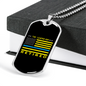 The Legend Has Retired Necklace Stainless Steel or 18k Gold Dog Tag 24"-Express Your Love Gifts