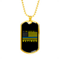 The Legend Has Retired Necklace Stainless Steel or 18k Gold Dog Tag 24"-Express Your Love Gifts