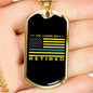 The Legend Has Retired Necklace Stainless Steel or 18k Gold Dog Tag 24"-Express Your Love Gifts